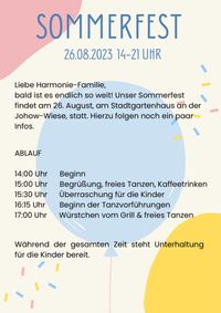 Sommerfest Info 2